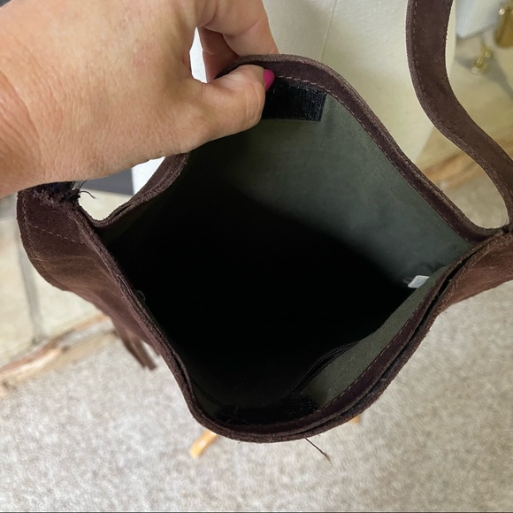 Vintage GAP leather fringed crossbody bag - Picture 3 of 8